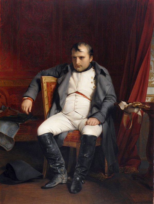 napoleon abdicating in fontainebleau